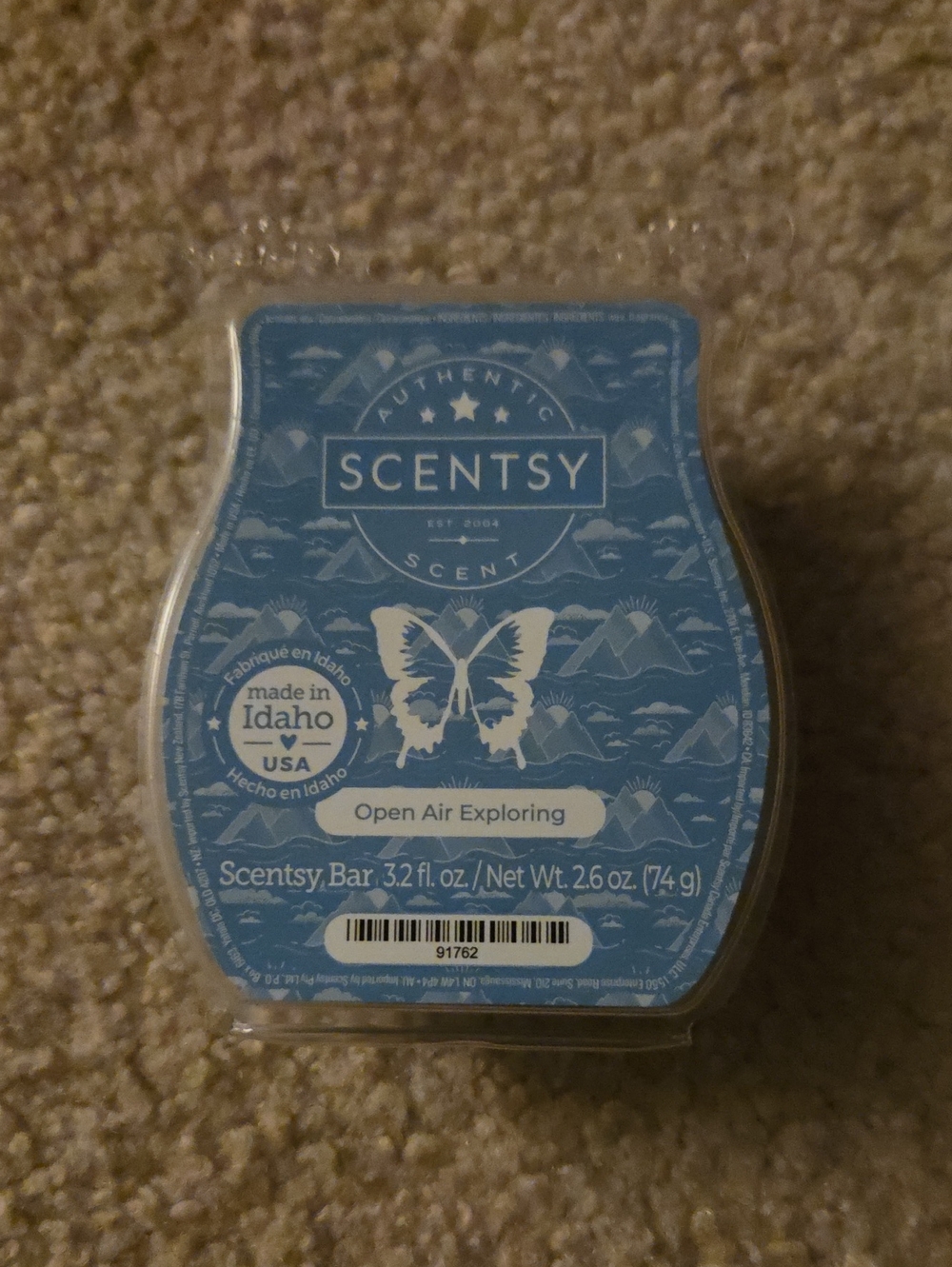Scentsy Open Air Exploring Wax Bar - Light Blue